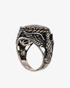Agate black silver men ring RING014BK