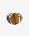 Agate Stone Silver Men Ring RING030BN