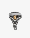 Agate Stone Silver Men Ring RING032BK
