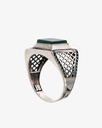 Amethyst green silver men ring RING017GN