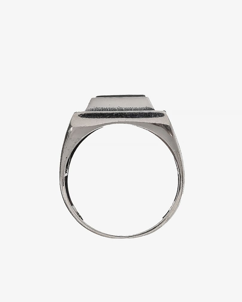 Agate Stone Men Silver Ring RING018BK
