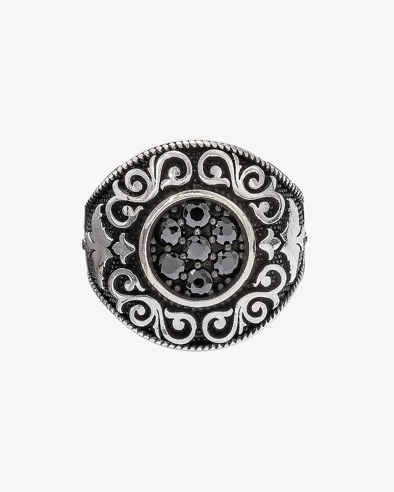 Silver men ring RING042BK