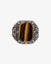 Tiger Eye Stone Silver Men Ring RING028BN