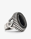 Agate Stone Men Silver Ring RING019BK