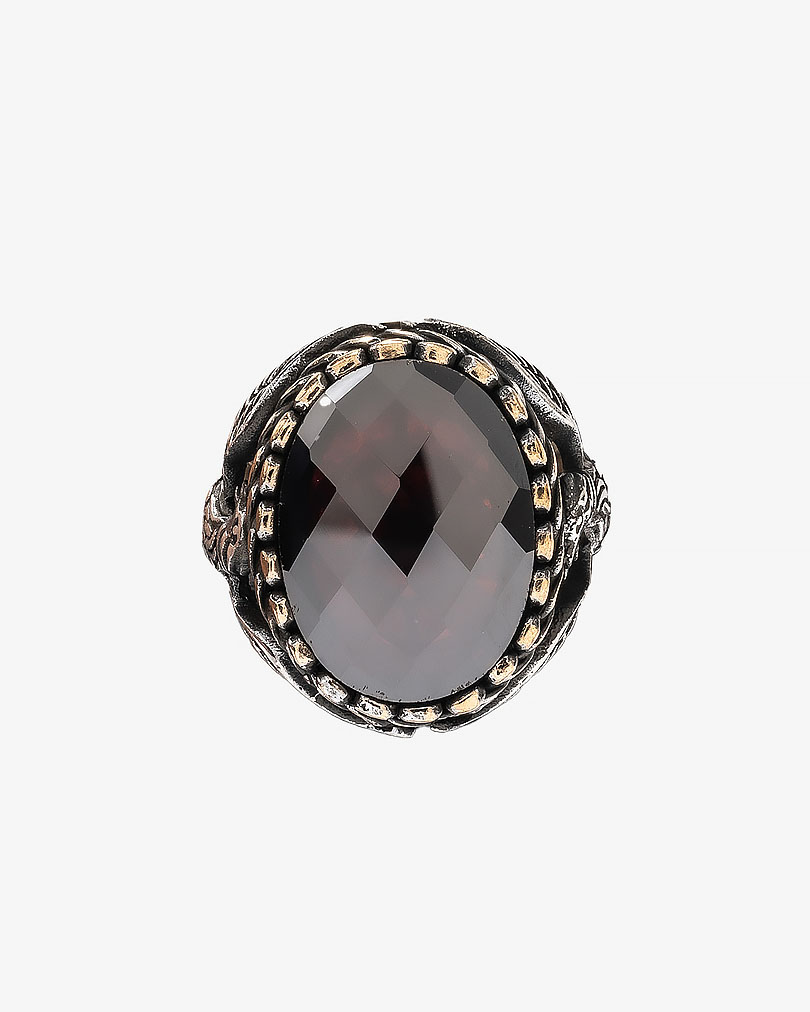 Agate bordo silver men ring RING013BO