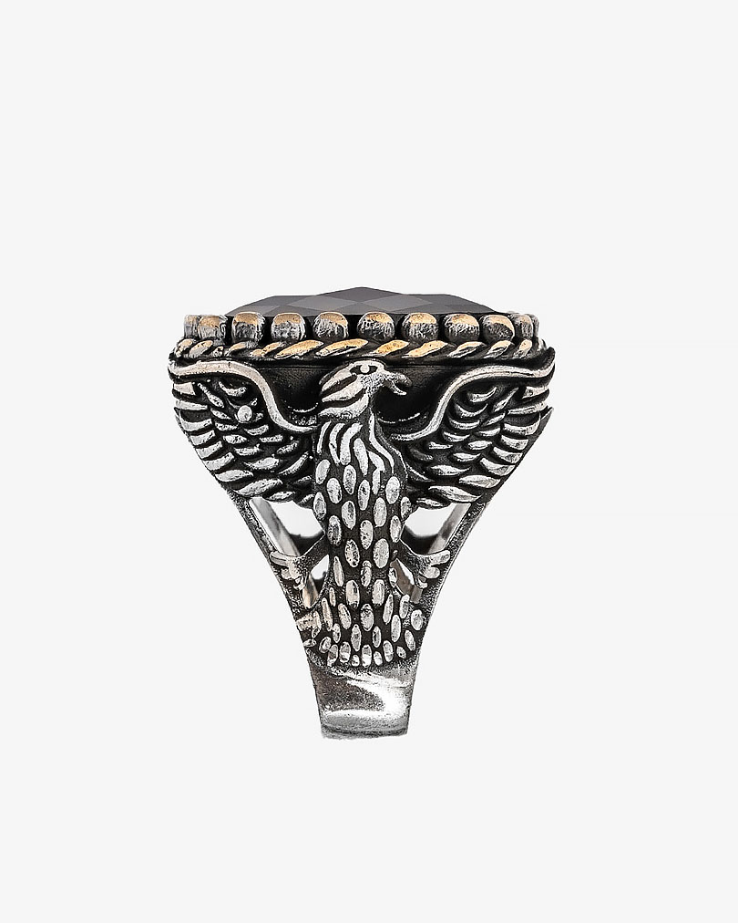 Agate bordo silver men ring RING013BO