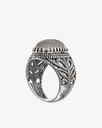 Agate white silver men ring RING001WH