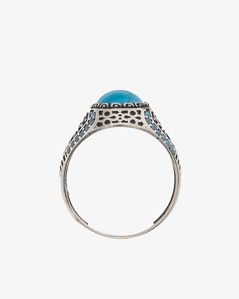 Turquoise stone Men Silver Ring RING004BL