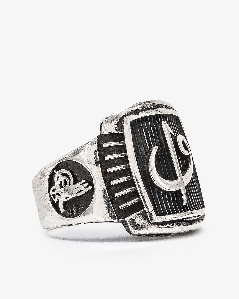 Alif Waaw Silver men ring RING041SV