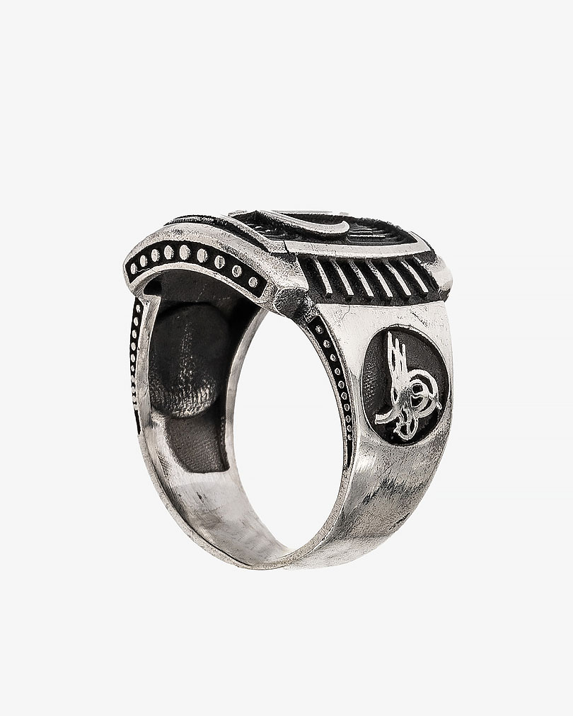 Alif Waaw Silver men ring RING041SV