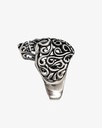Skull Silver men ring RING047BK