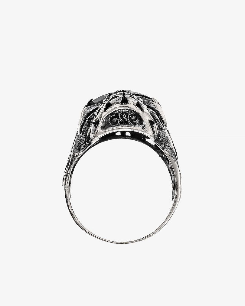 Skull Silver men ring RING047BK