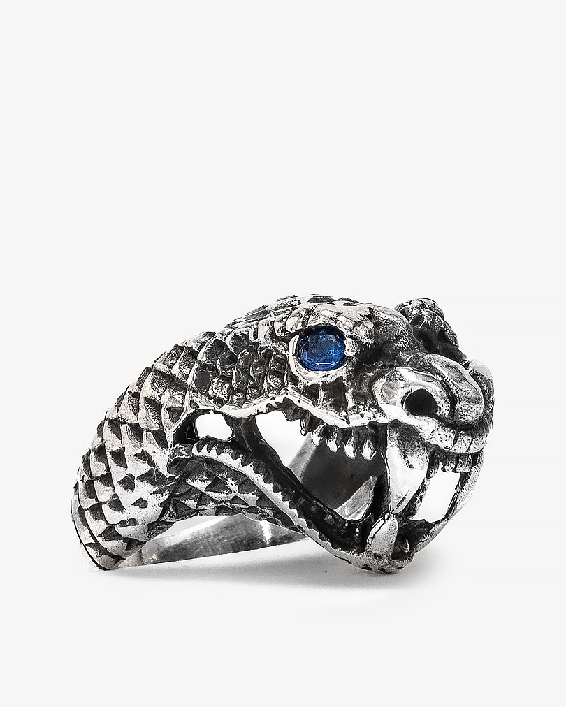 Snake Silver men ring RING050BL