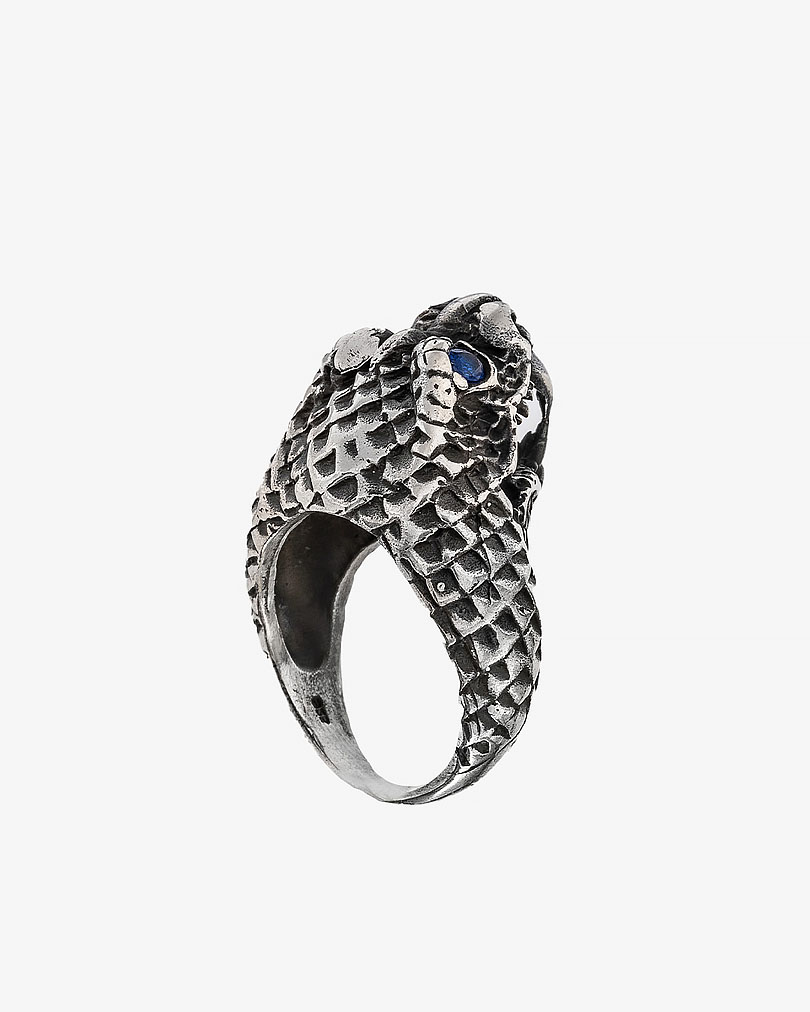 Snake Silver men ring RING050BL