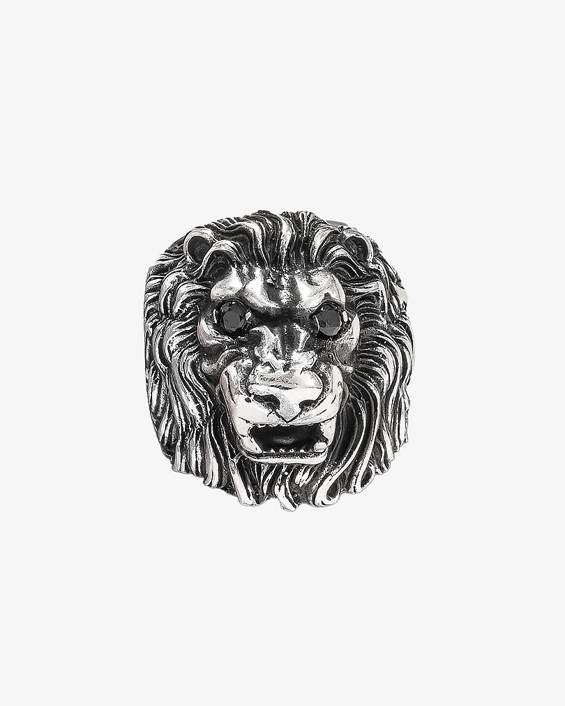 Lion Silver men ring RING052BK