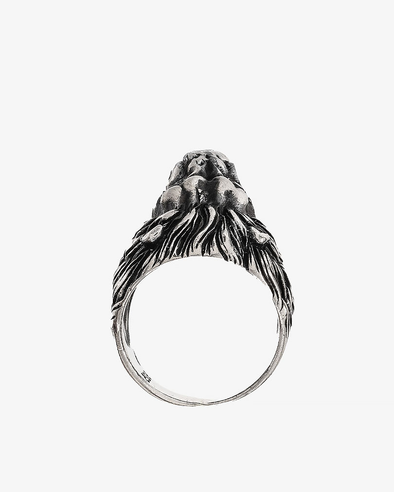 Lion Silver men ring RING052BK