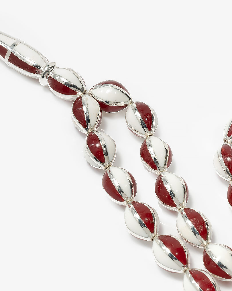 سبحة فضة مرايا ايطالي بني