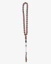 Cook red coral rosary silver ROS4800RD
