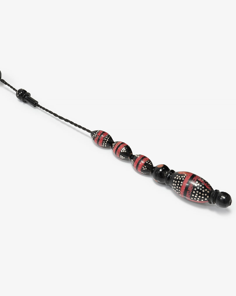 Cook red coral rosary silver ROS4800RD