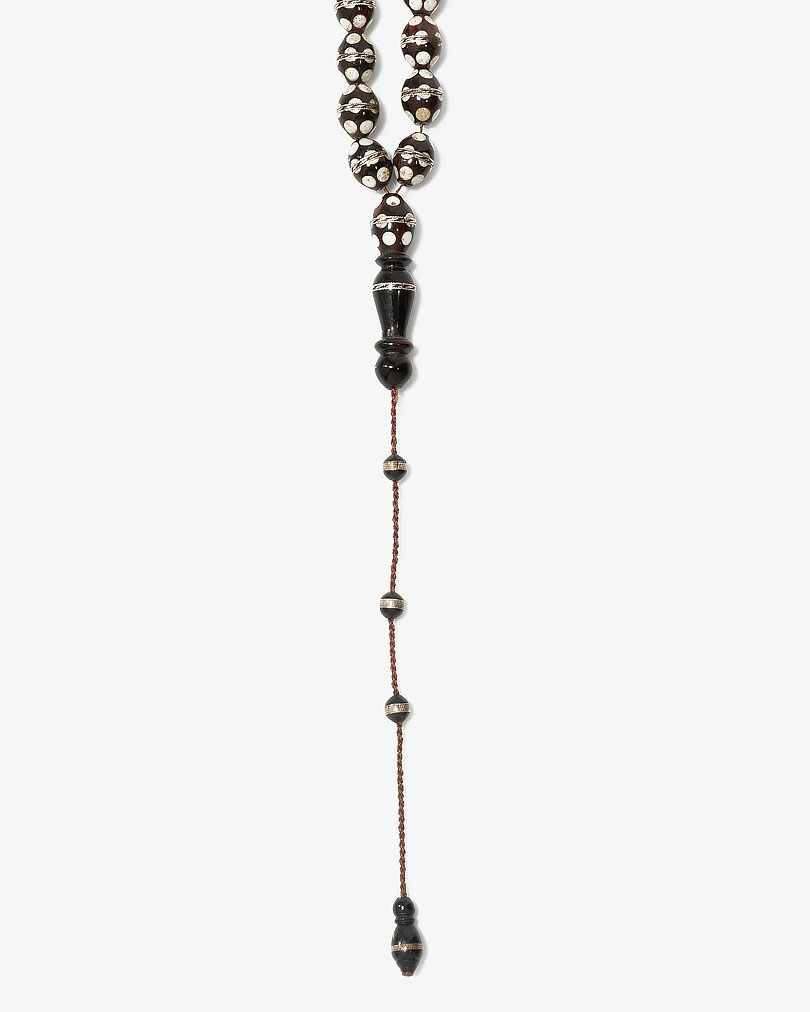 سبحة انيقة كوك فضة مزين بالعاج