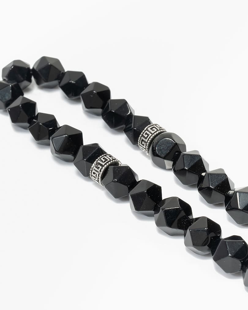 سبحة عقيق اسود ملكي بقصة الاماس