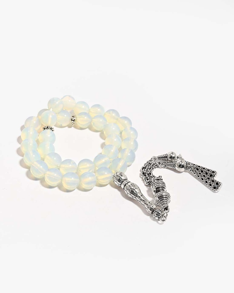 White opal rosary ROS356WH