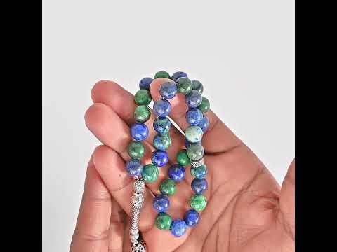 Chrysocolla lapis rosary ROS254BL
