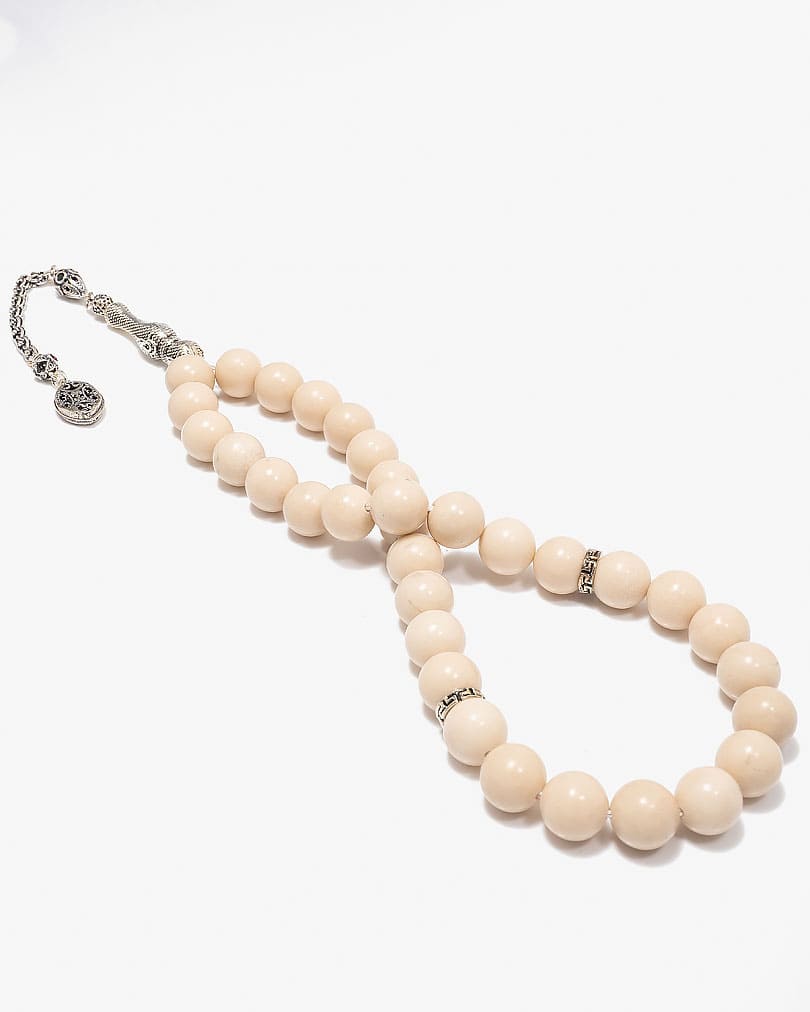 سبحة فضة حجر النهر