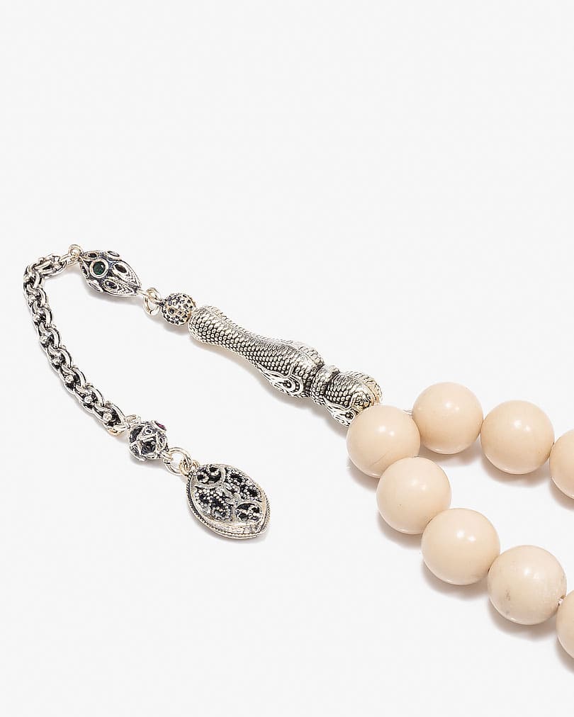 سبحة فضة حجر النهر