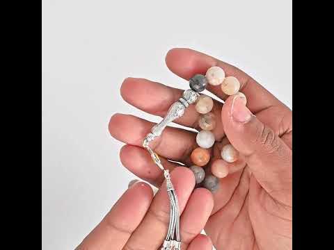 سبحة فضة عقيق البامبو