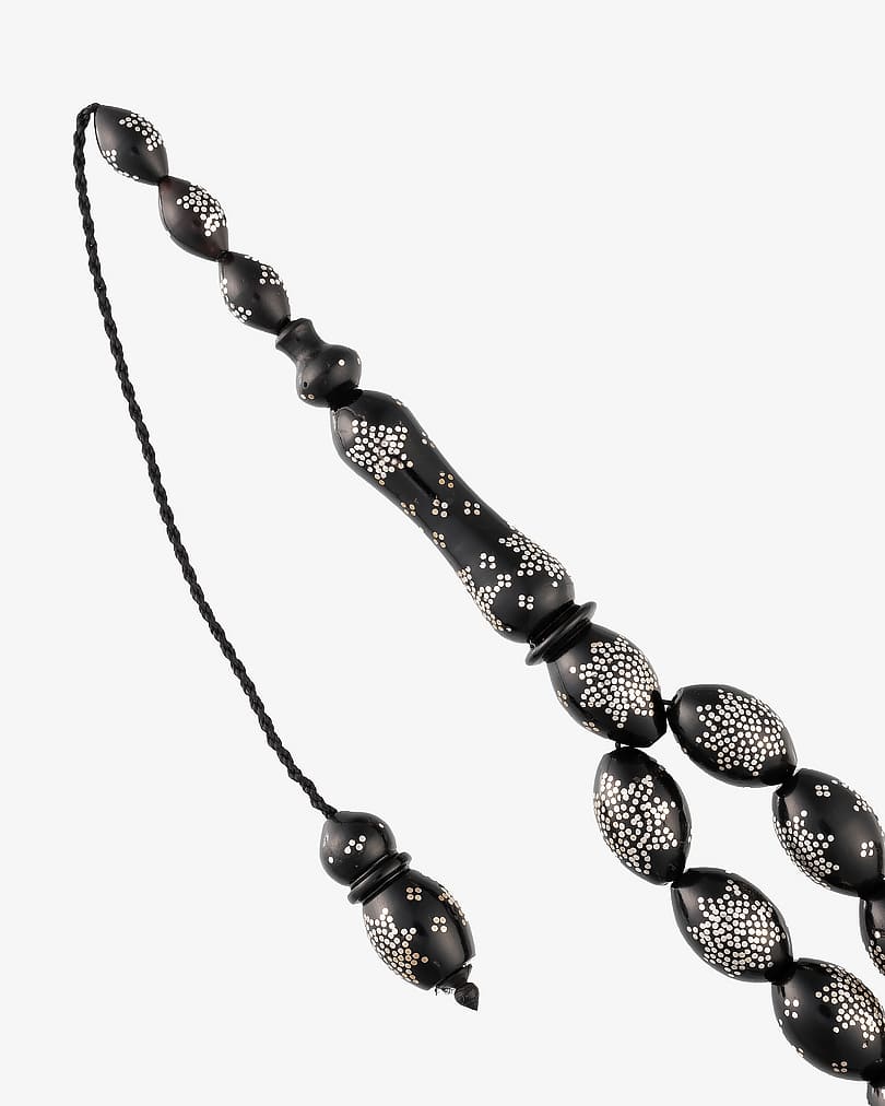 سبحة كوك طبيعي بفضة خالصة