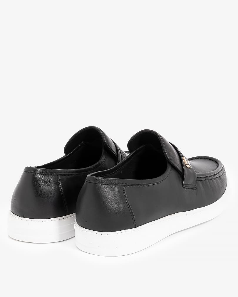 Casual leather shoes S830FLOBK