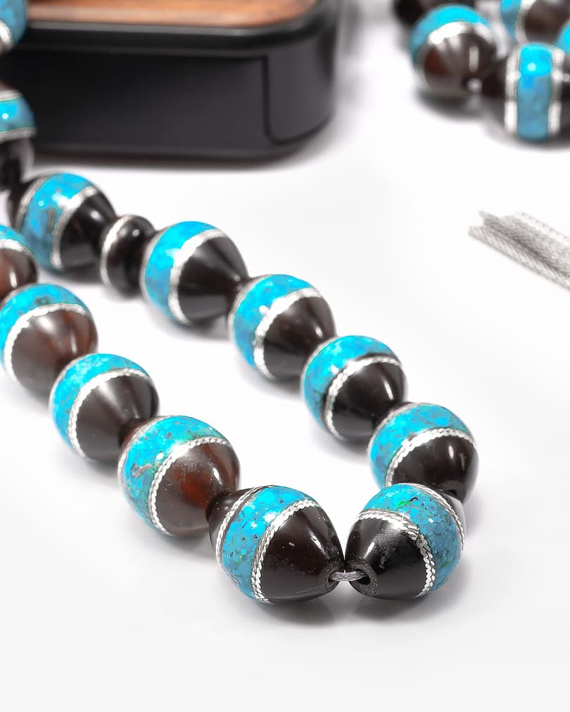 سبحة كوك طبيعي بحجر الفيروز الانيقة