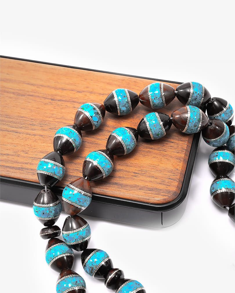 سبحة كوك طبيعي بحجر الفيروز الانيقة