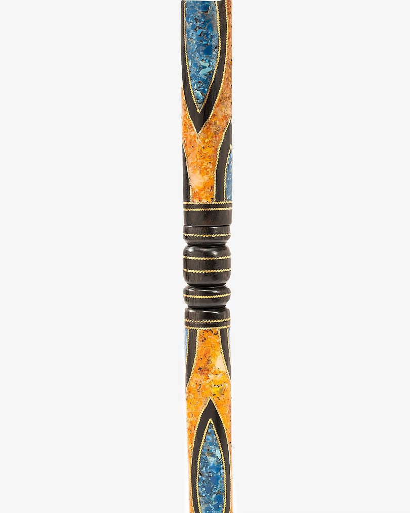 عصا عكاز مطعم شبيه حجر لابيس والكهرمان