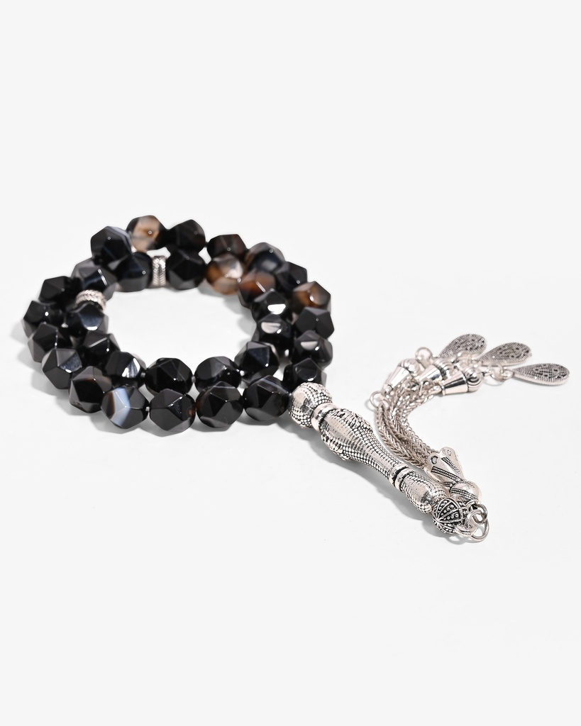 Agate stone rosary ROS379BK