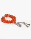 Agate carnelian stone rosary ROS382HV