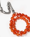 Agate carnelian stone rosary ROS382HV