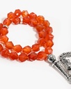 Agate carnelian stone rosary ROS382HV