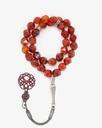 Agate carnelian stone rosary ROS382HV