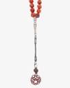 Agate carnelian stone rosary ROS382HV