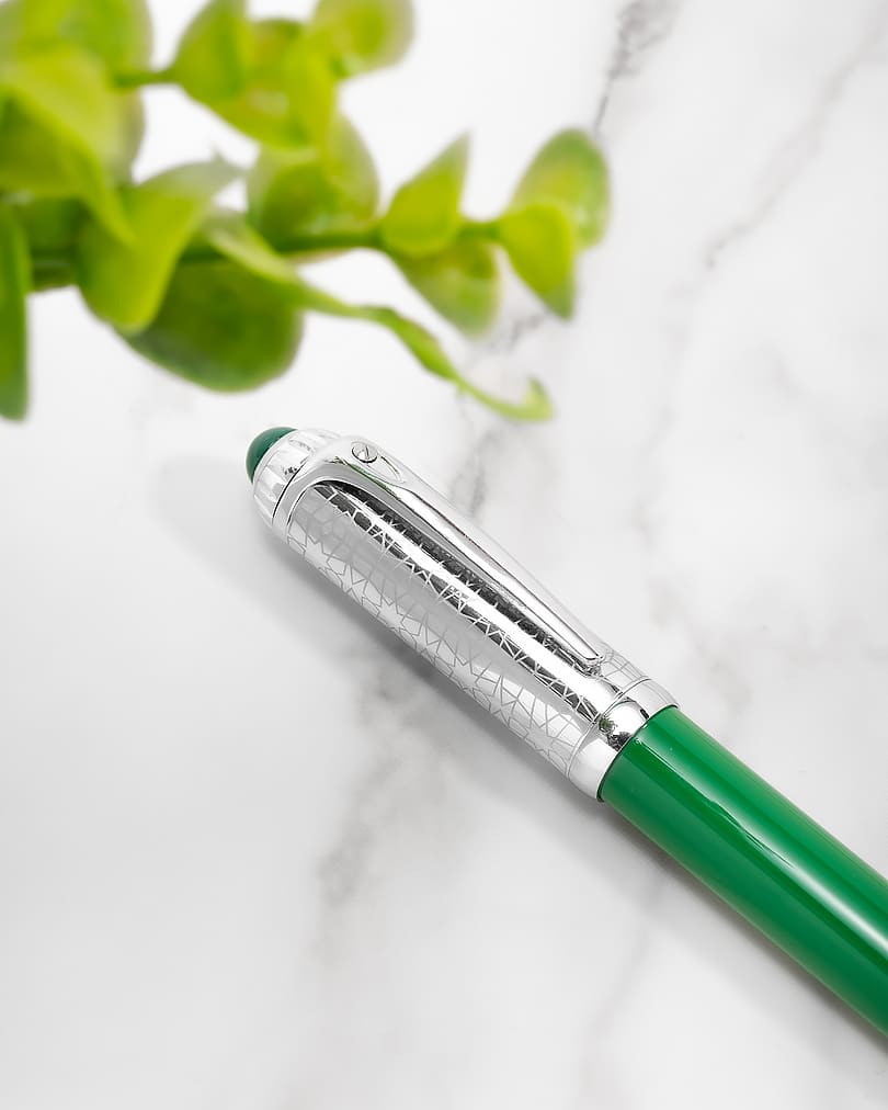 Men pen green & silver PEN517GN