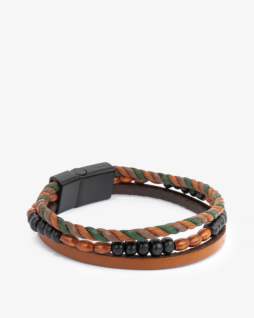 Hand bracelet brown for a man BRA707BN