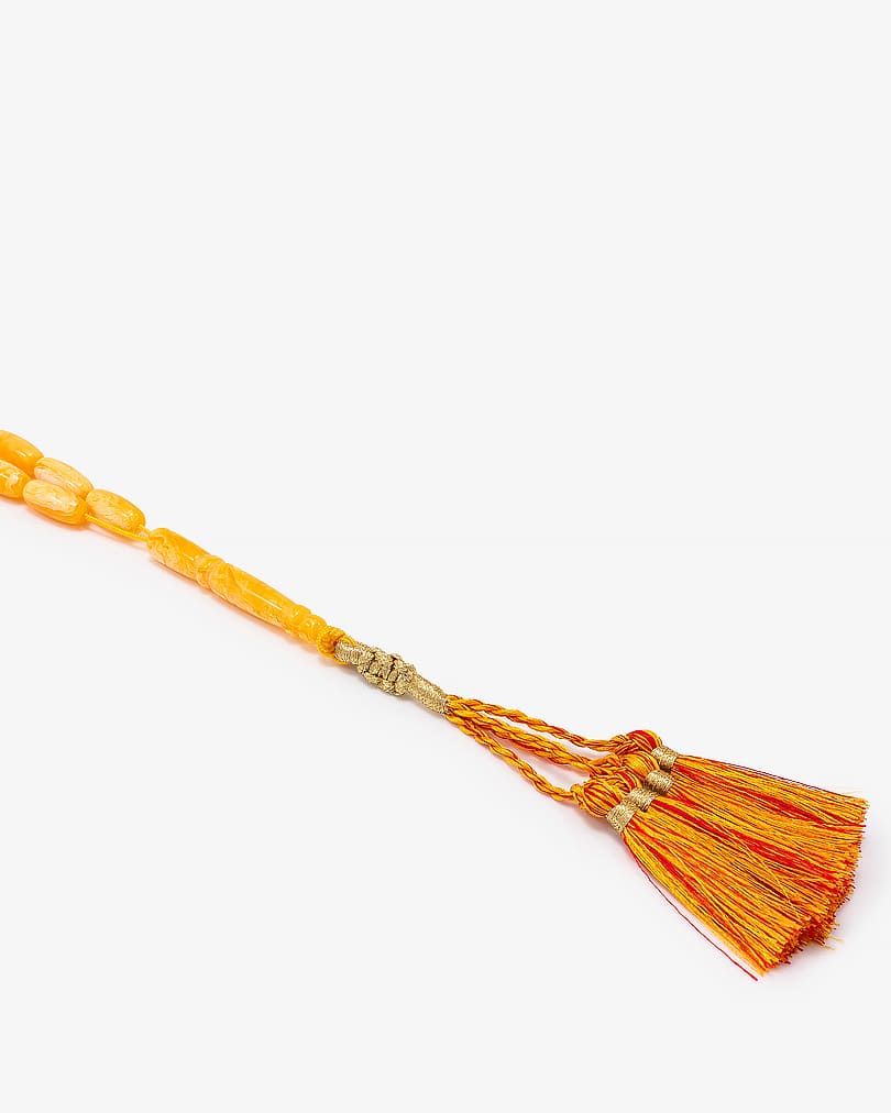 سبحة مميزة معطرة تراب الكهرمان معرق