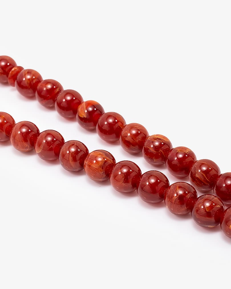 سبحة دائرية معرق معطرة تراب الكهرمان