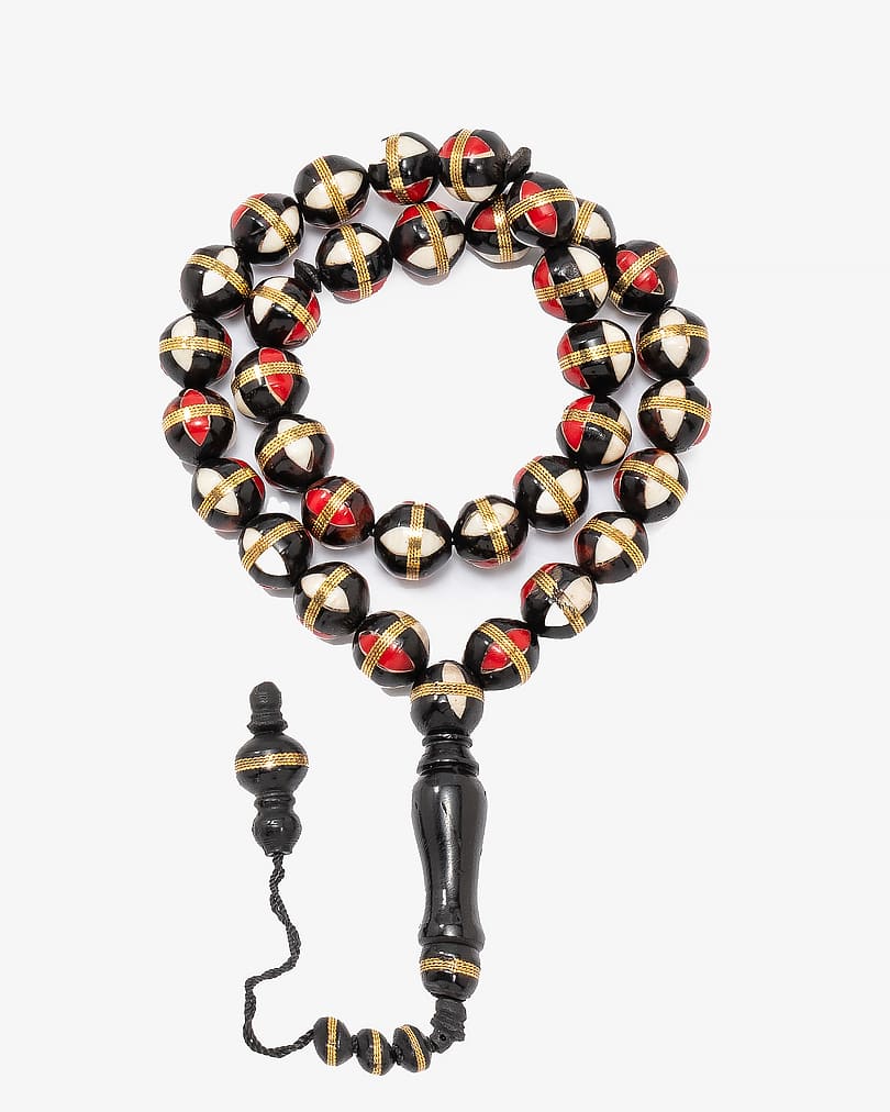 سبحة كوك دائرية شبيه المرجان والعاج