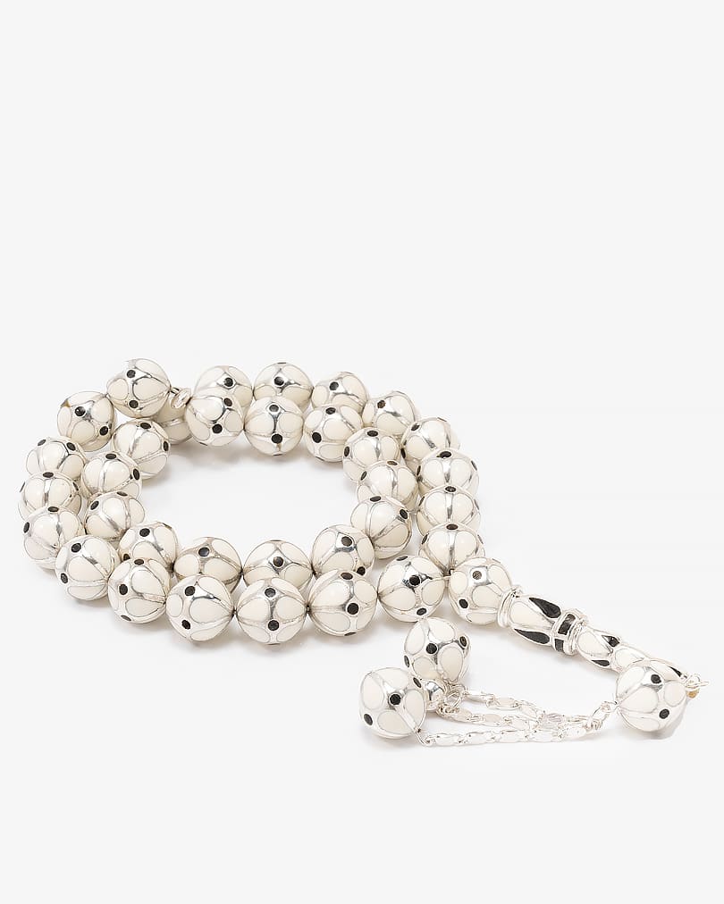 سبحة دائرية مرايا ايطالي مطلي بالفضة