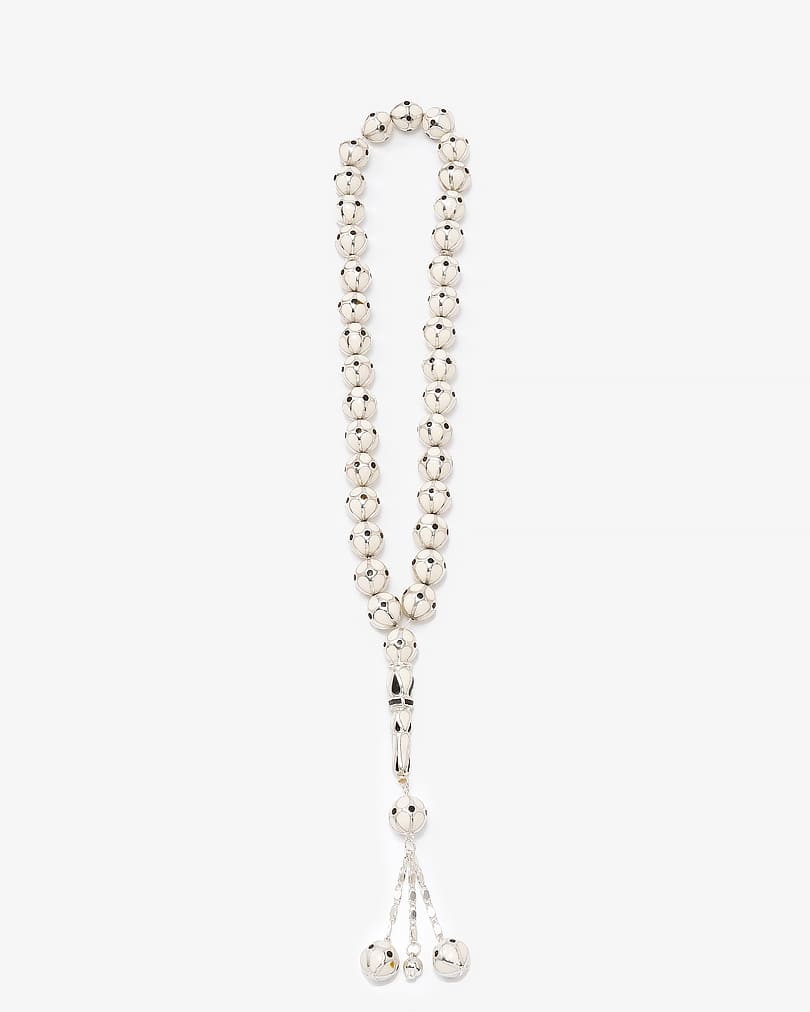 سبحة دائرية مرايا ايطالي مطلي بالفضة