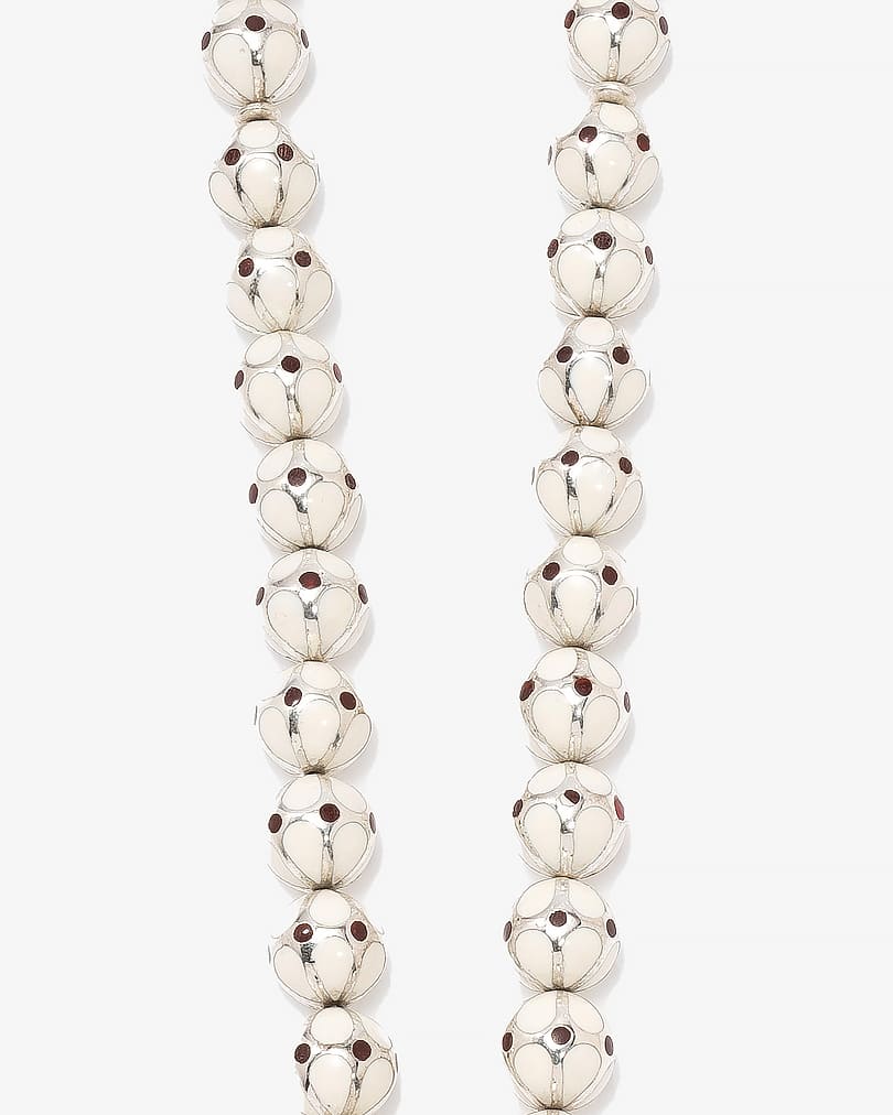 Mirrors white rosary silver ROS5092WH