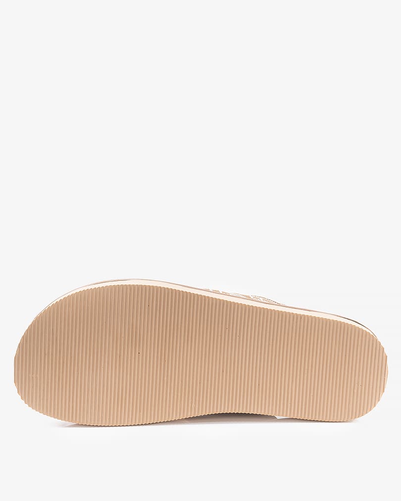 صندل عصري بتطريز انيق بيج